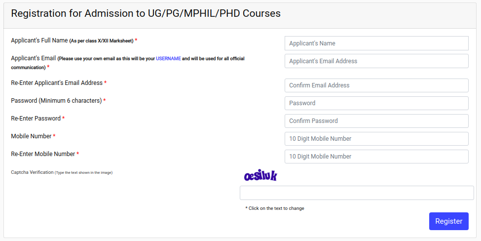 Admissions - Dashboard